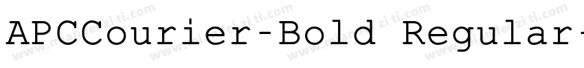 APCCourier-Bold Regular字体转换